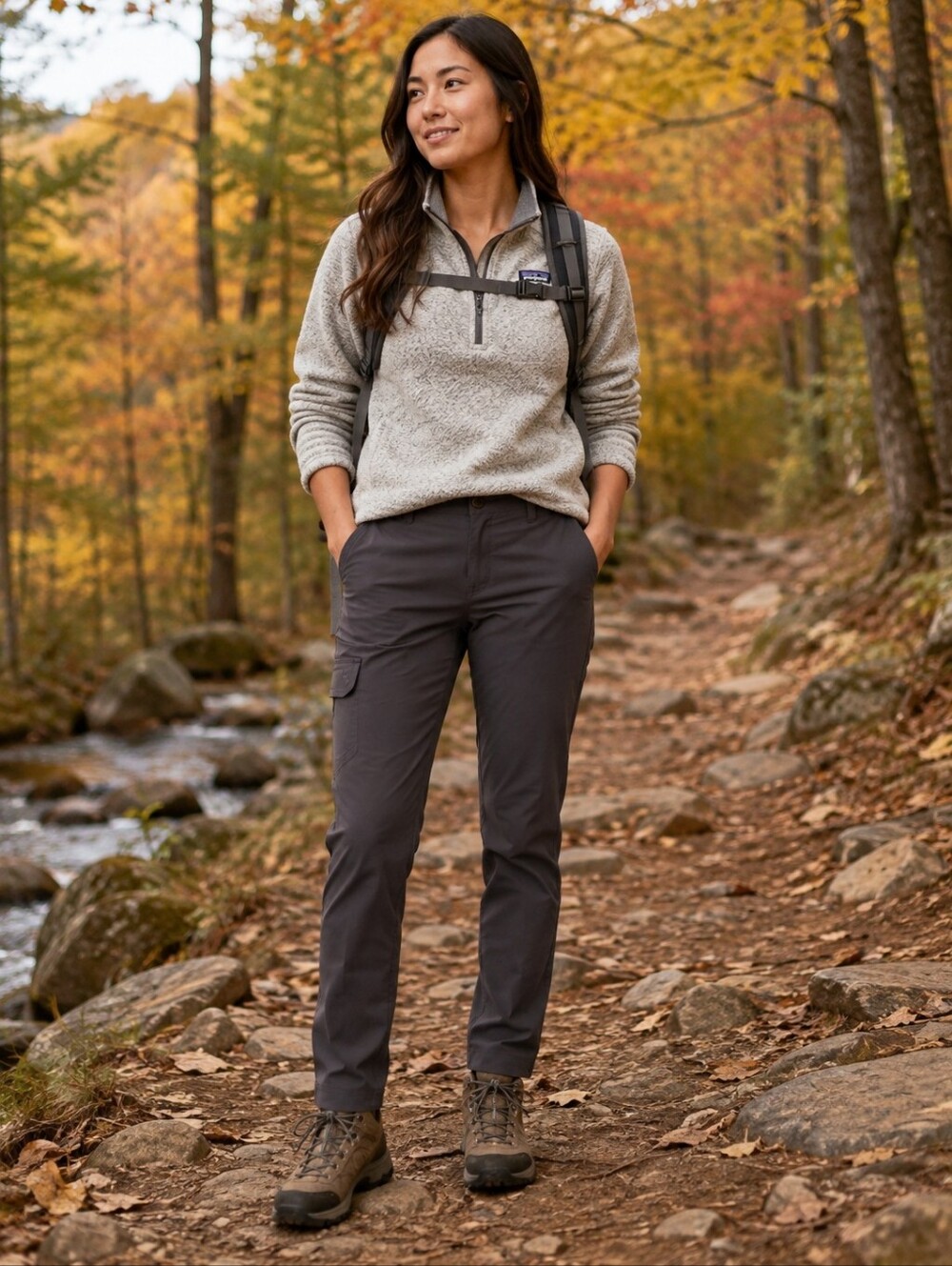 ❤️ REI SLIM FIT HIKING PANTS, DARK GRAY, 10 (30)